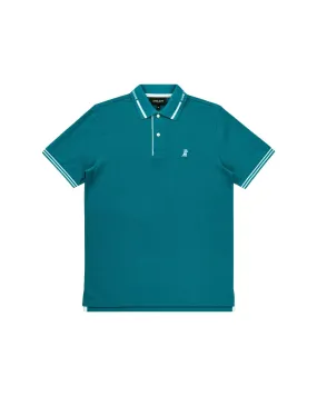 Men's Branded Collar Polo Shirt - Harbor Blue A212