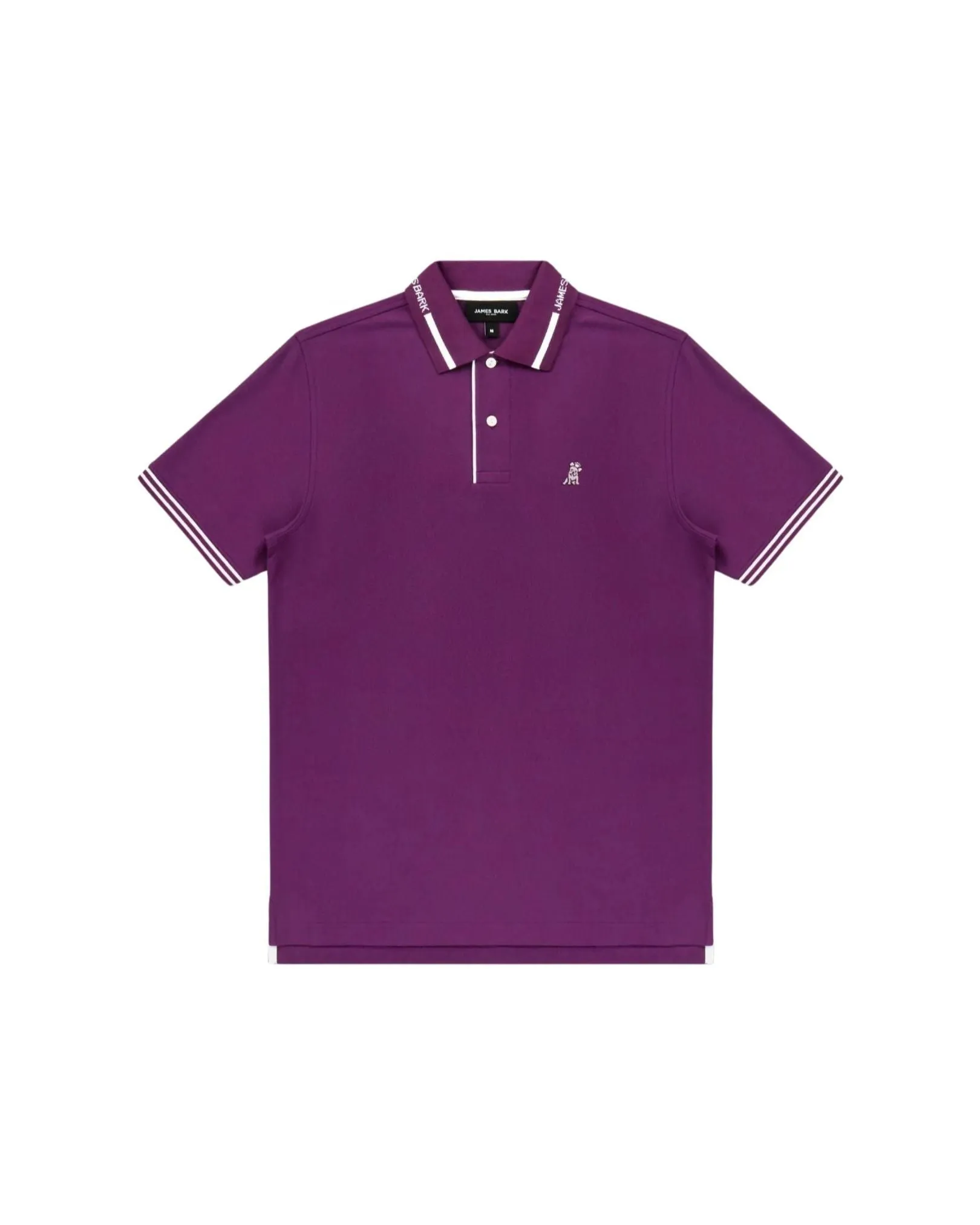 Men's Branded Collar Polo Shirt - Plum A211