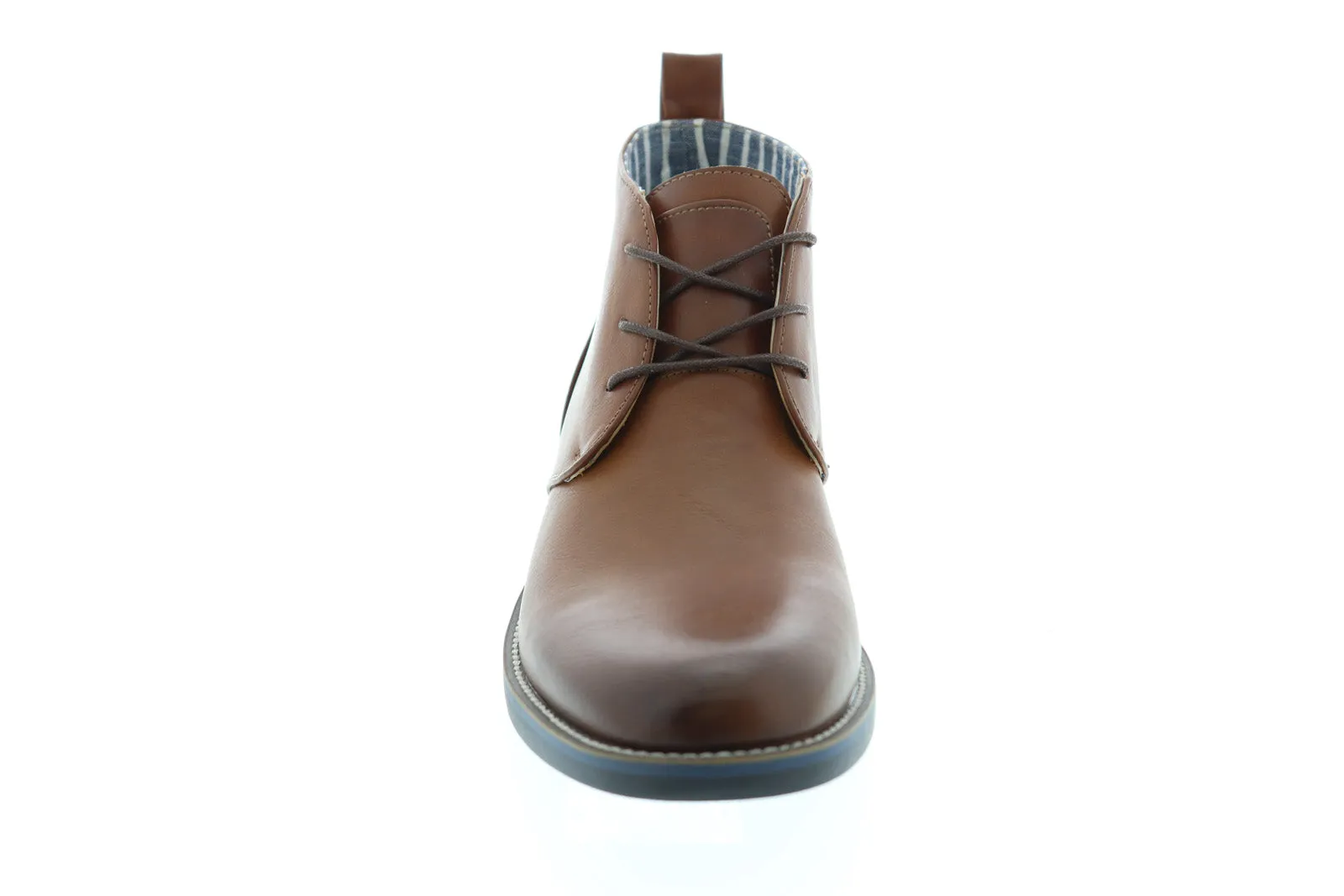 Men's Brown Leather Mid Top Lace Up Chukka Boots - Robert Wayne Minos RW100246M