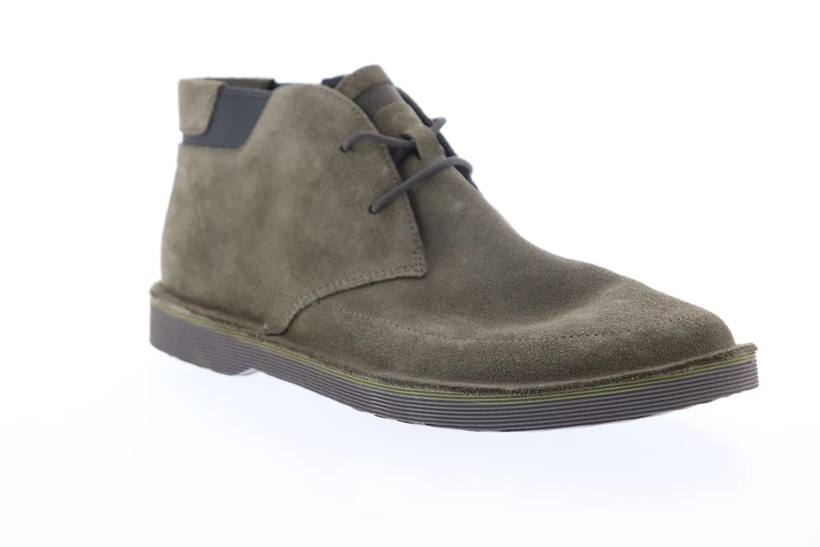 Mens Green Suede Mid Top Chukka Boots - Camper Morrys K300202-004