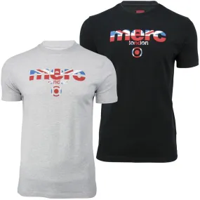 Merc London T Shirt 'Broadwell' | Union Jack Print | Raised Rubber Design