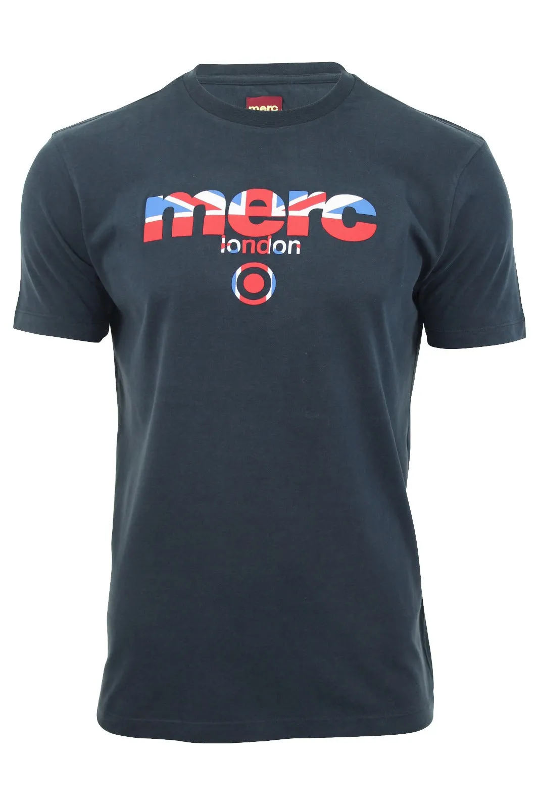 Merc London T Shirt 'Broadwell' | Union Jack Print | Raised Rubber Design