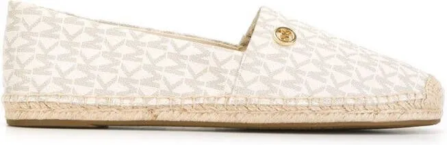 Michael Kors logo print 'Kendrick' espadrilles Neutrals