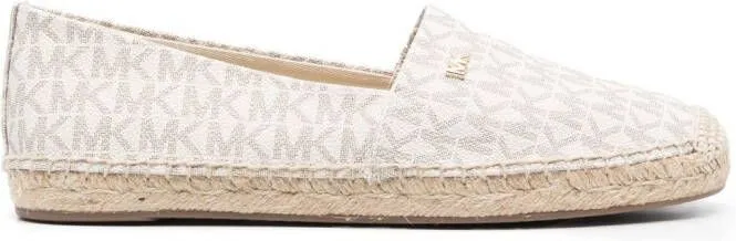 Michael Kors logo print 'Kendrick' espadrilles Neutrals