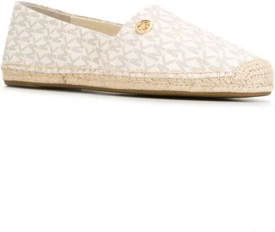 Michael Kors logo print 'Kendrick' espadrilles Neutrals