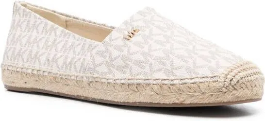 Michael Kors logo print 'Kendrick' espadrilles Neutrals