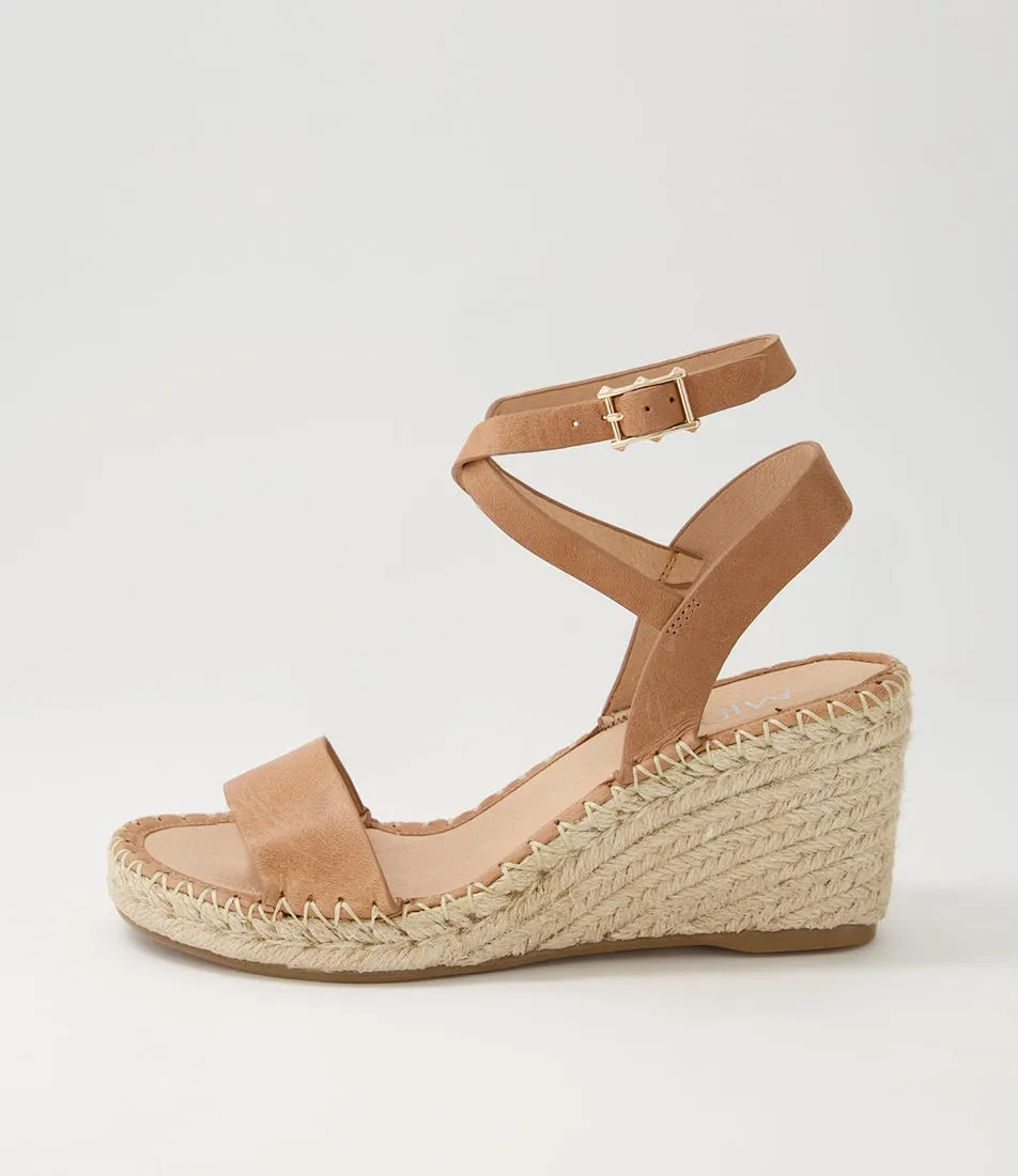 Tan Leather Espadrilles