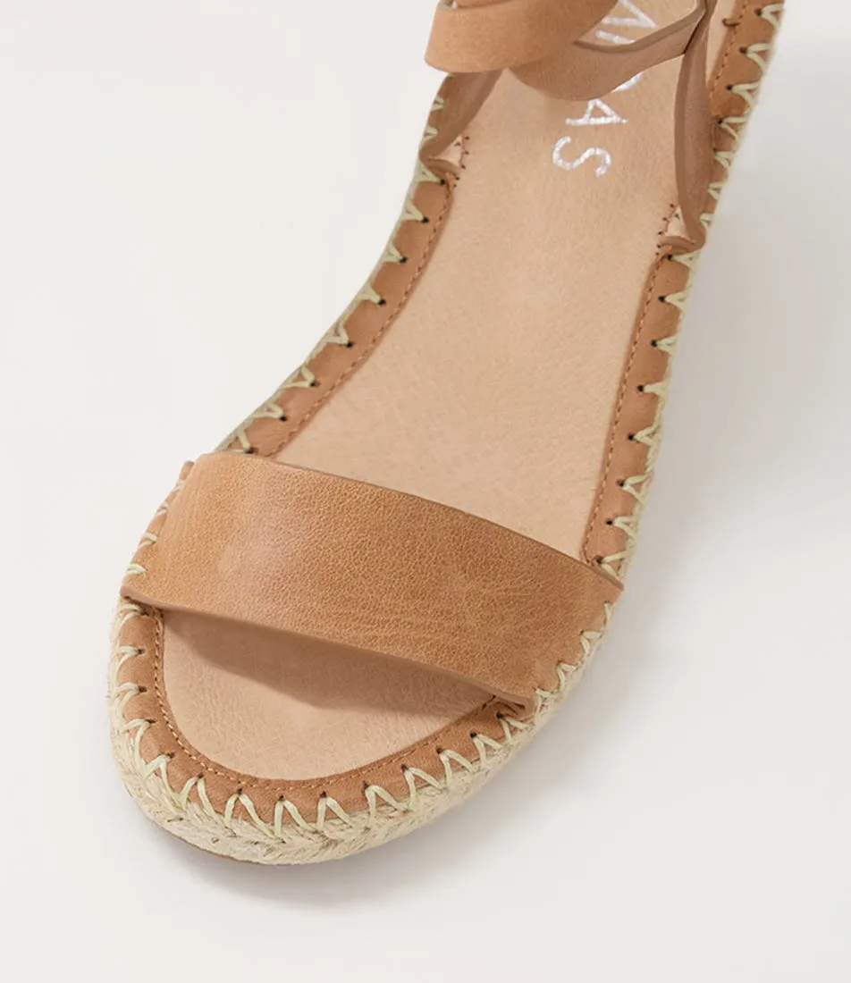 Tan Leather Espadrilles