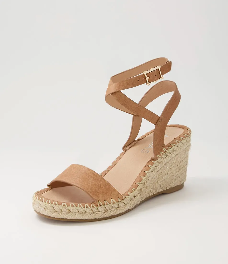 Tan Leather Espadrilles