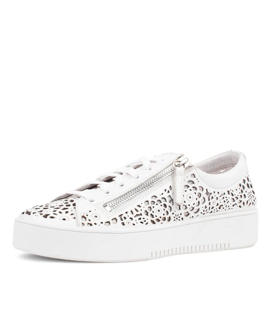 MIDAS Landry White Leather Sneakers Ws