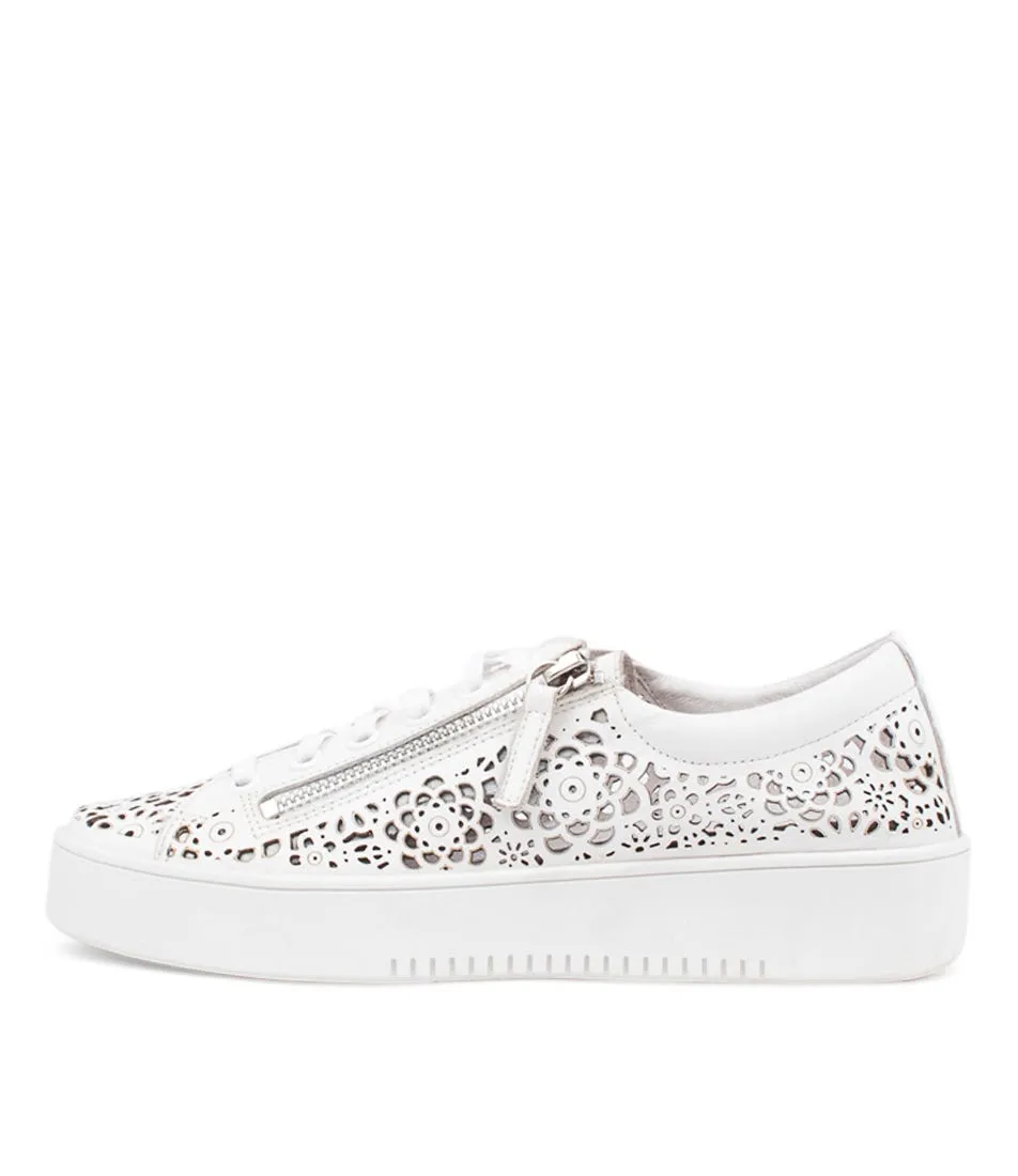 MIDAS Landry White Leather Sneakers Ws