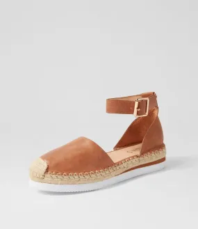 Tan Leather Espadrilles