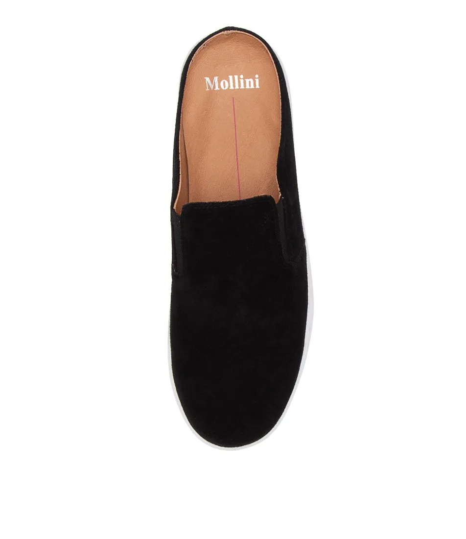 MOLLINI Leona Black Suede Sneakers