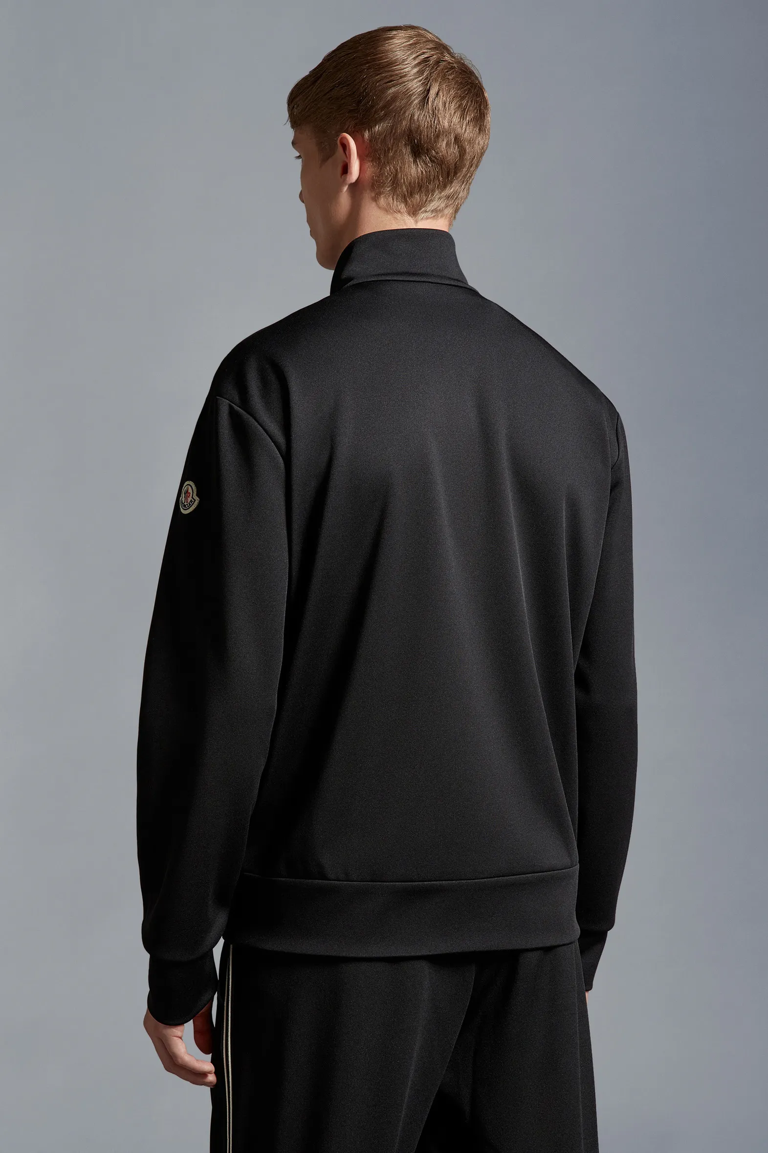 MONCLER Triacetate Sweatshirt with Zip-Up Front