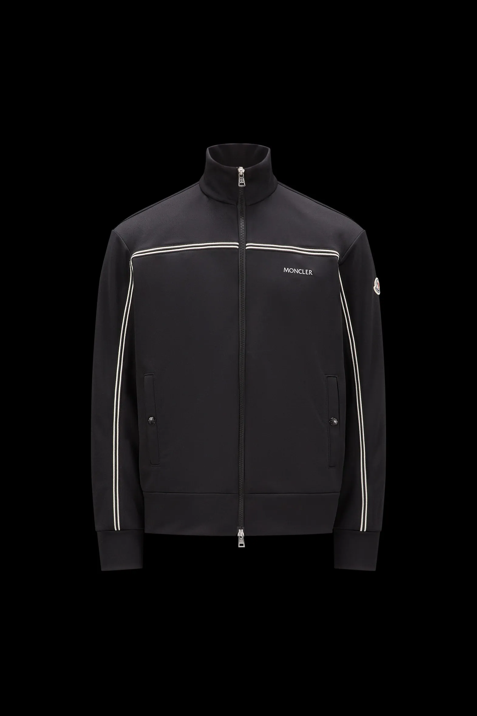 MONCLER Triacetate Sweatshirt with Zip-Up Front