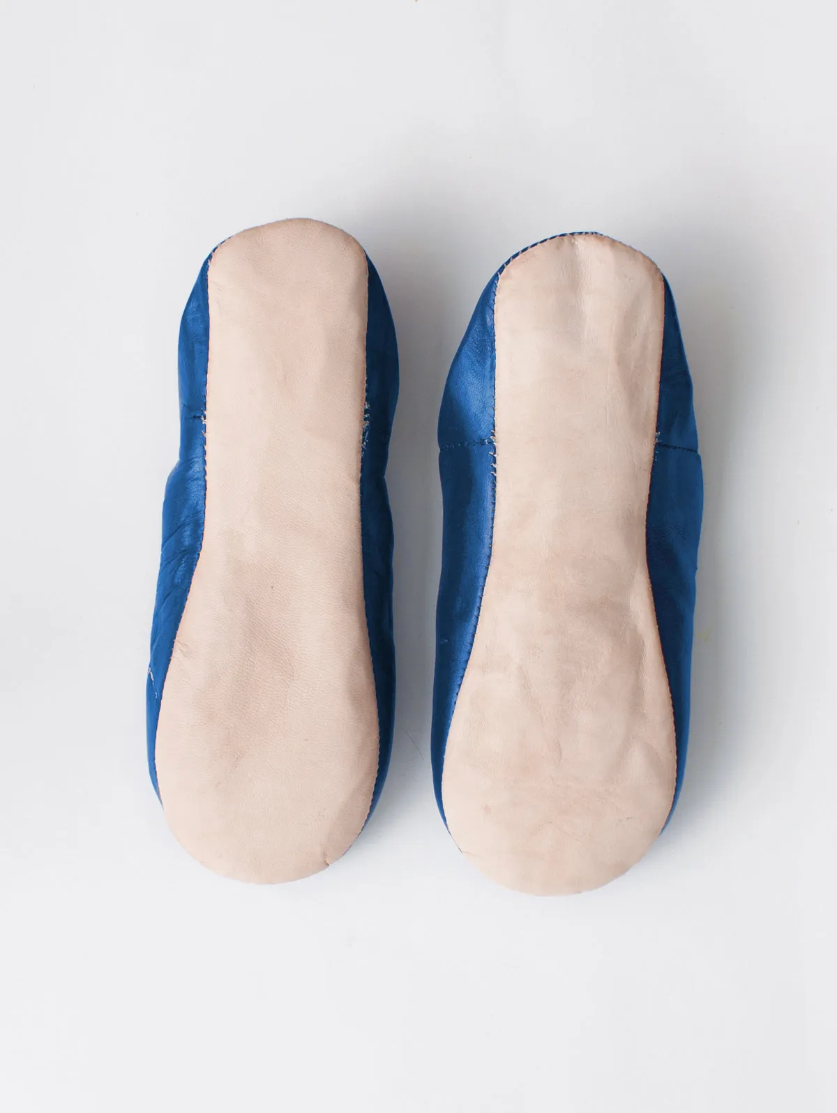 Moroccan Babouche Basic Slippers, Majorelle Blue