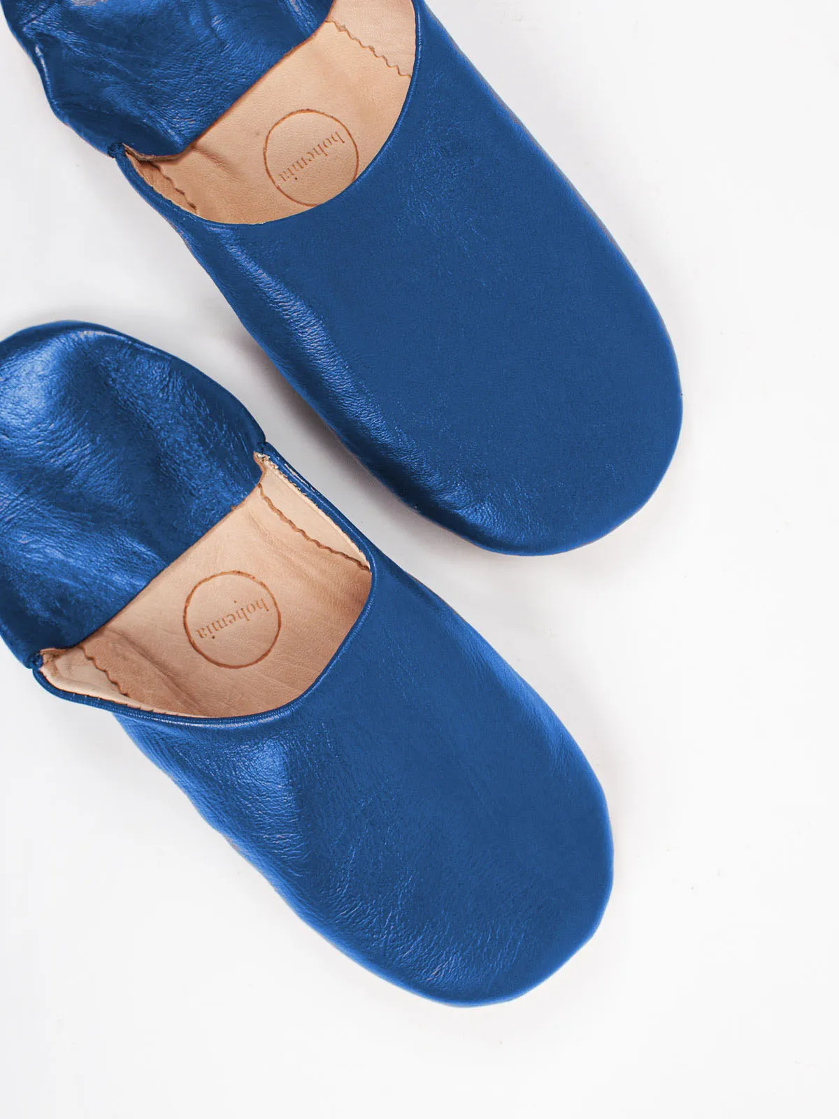 Moroccan Babouche Basic Slippers, Majorelle Blue