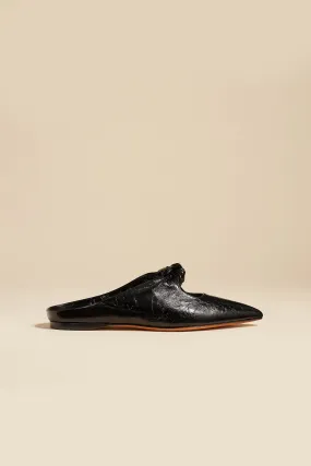 Mules Rowan Flat in Schwarz