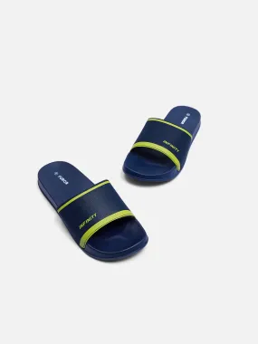 Navy Blue Slides - FAMSD24-001