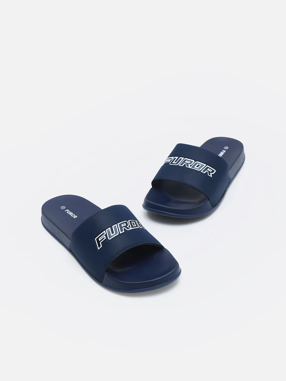 Navy Blue Slides - FAMSD24-006