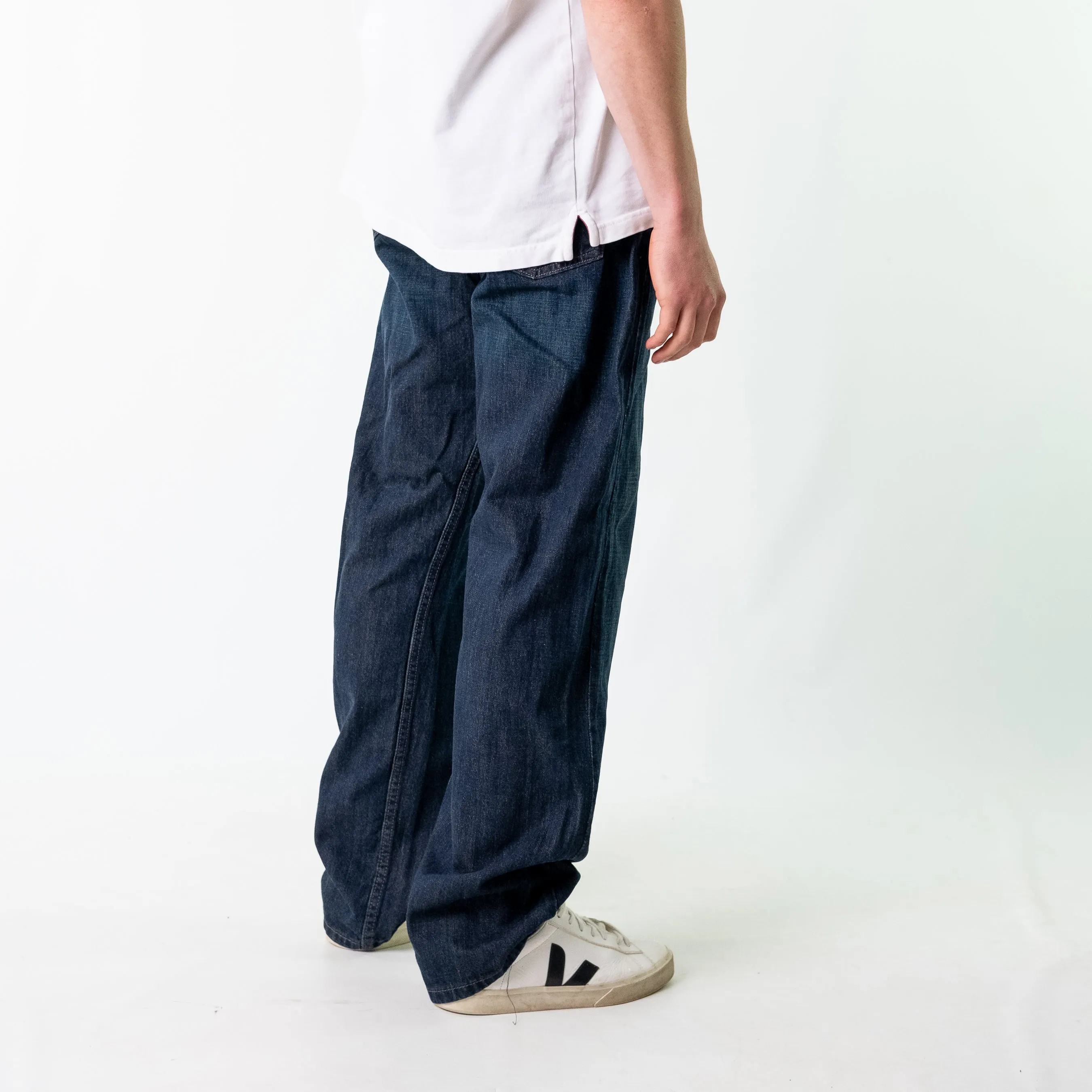 Navy Blue y2ks Levi's 569 Denim Jeans Baggy Pants (38x34)