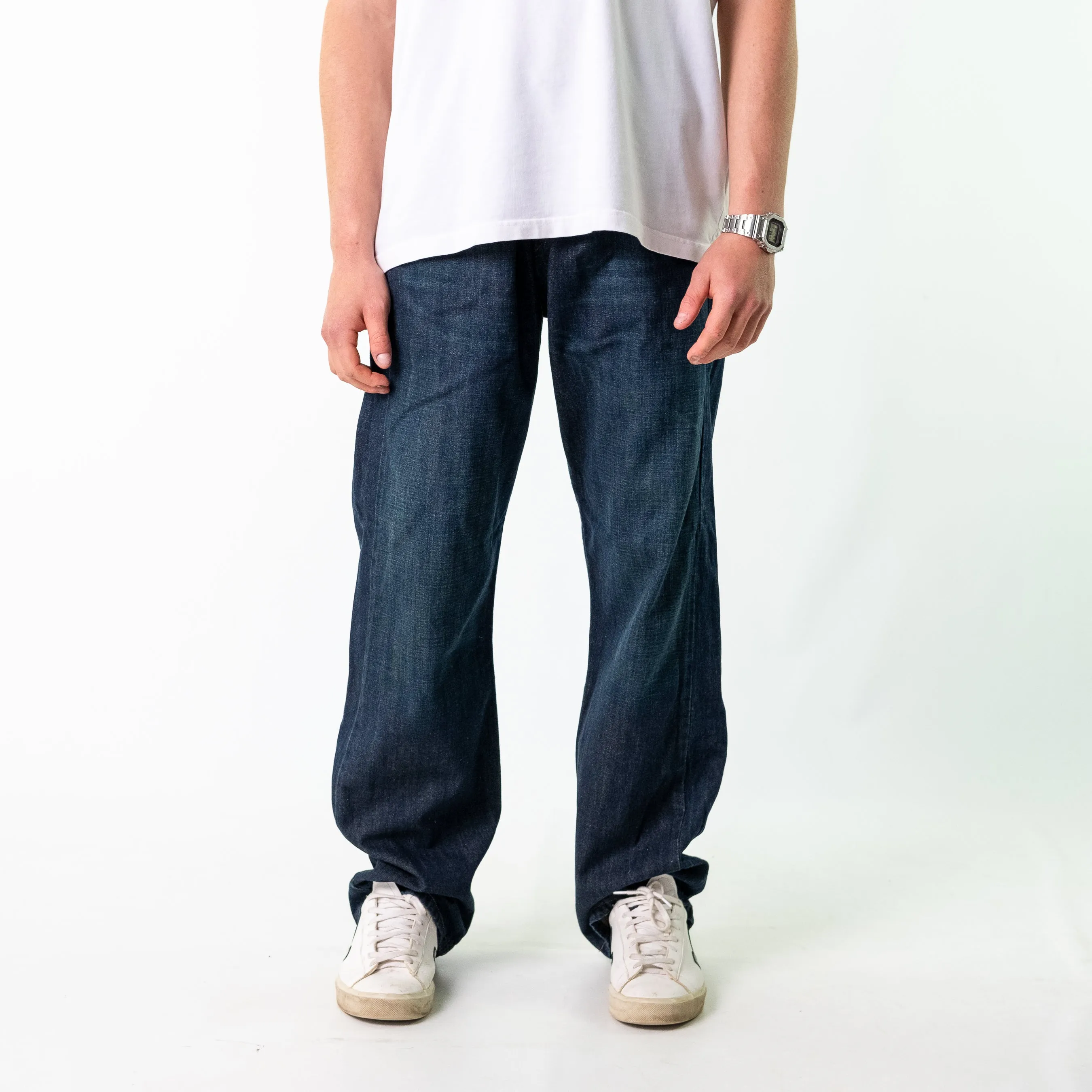 Navy Blue y2ks Levi's 569 Denim Jeans Baggy Pants (38x34)