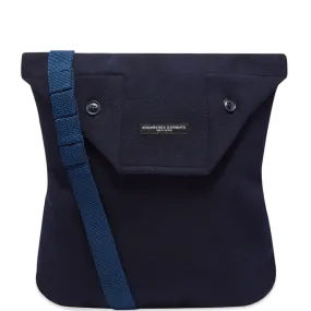 Navy Fake Melton Shoulder Pouch by Engineered Garments