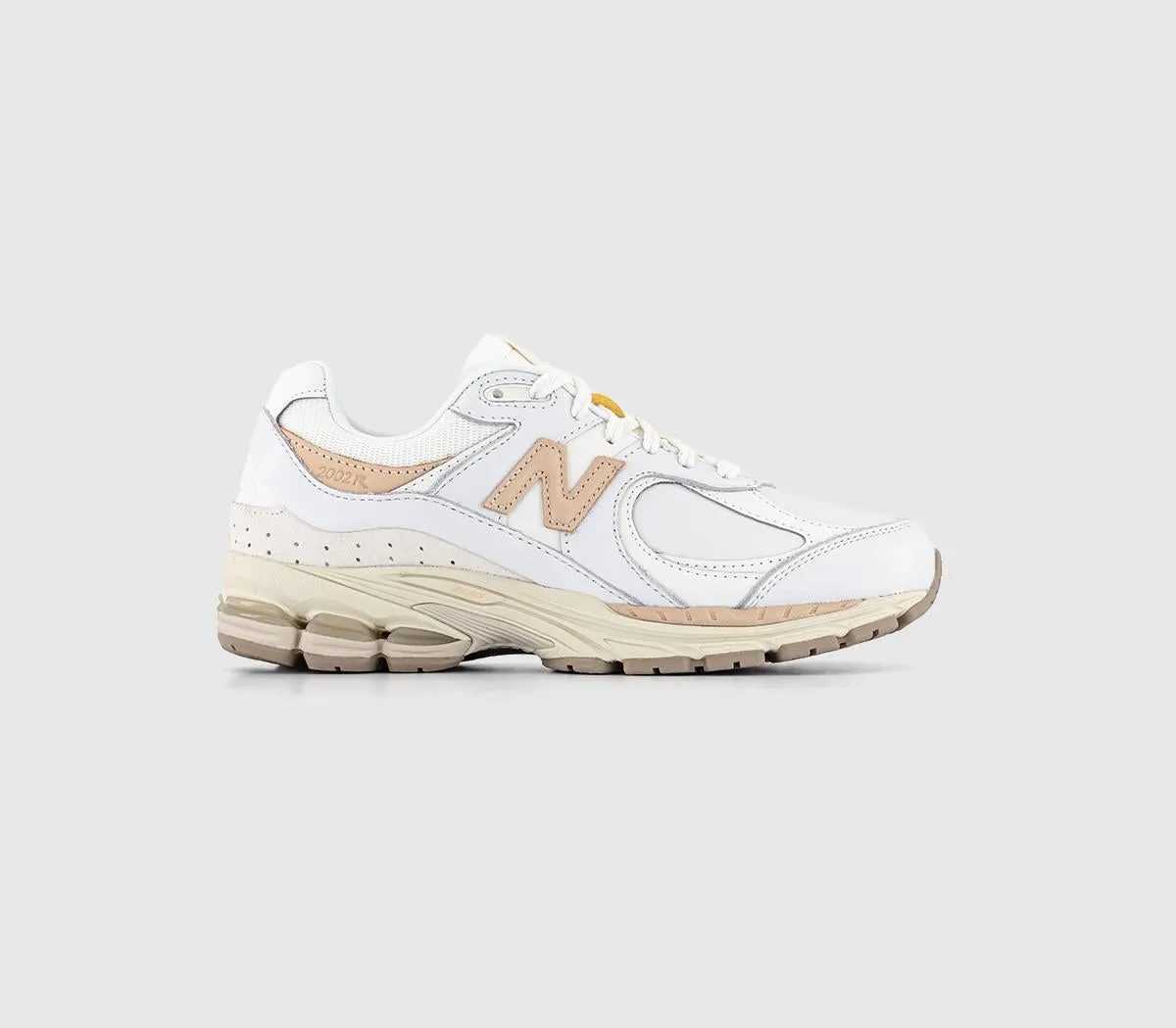 New Balance 2002 White Offwhite Nude Sneakers