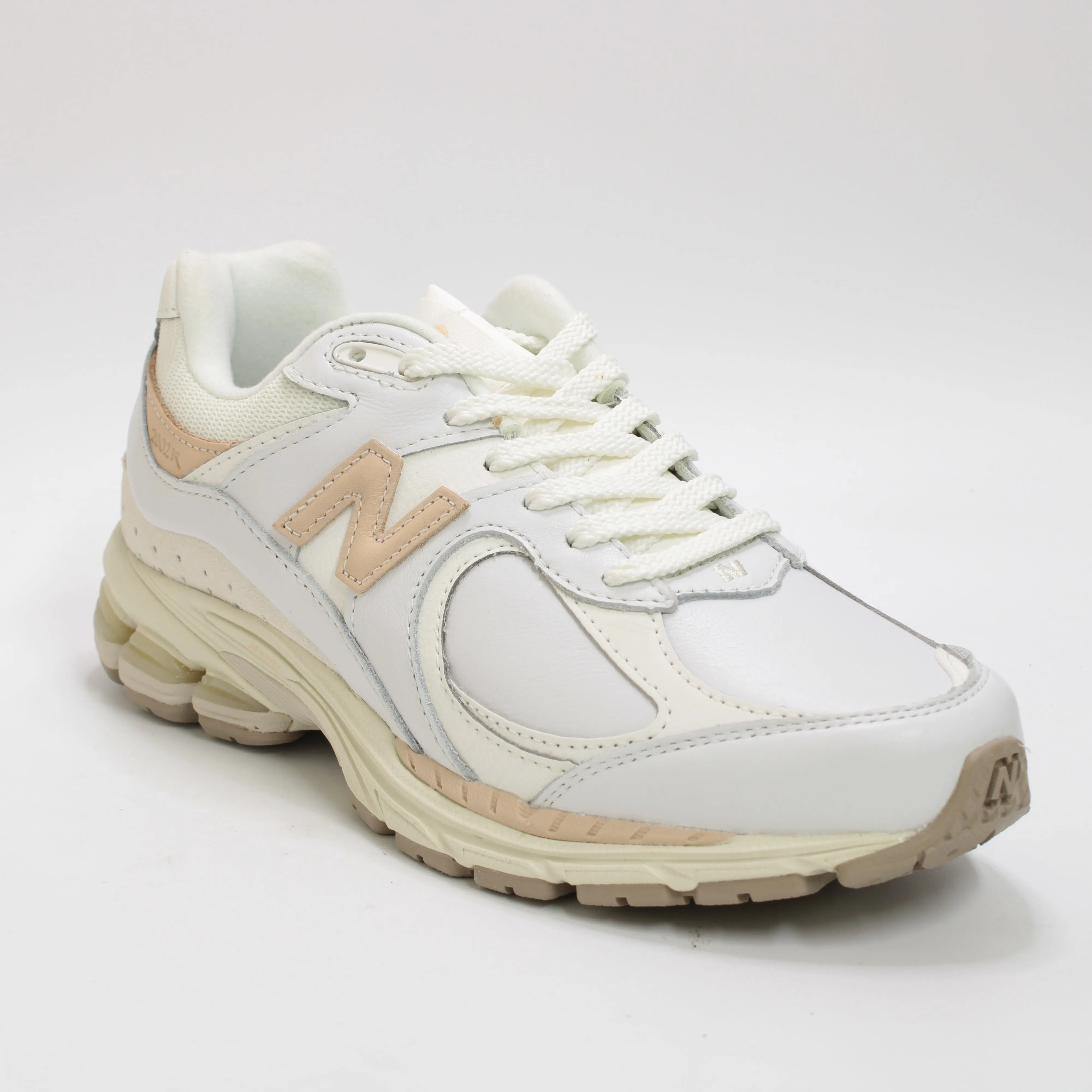 New Balance 2002 White Offwhite Nude Sneakers