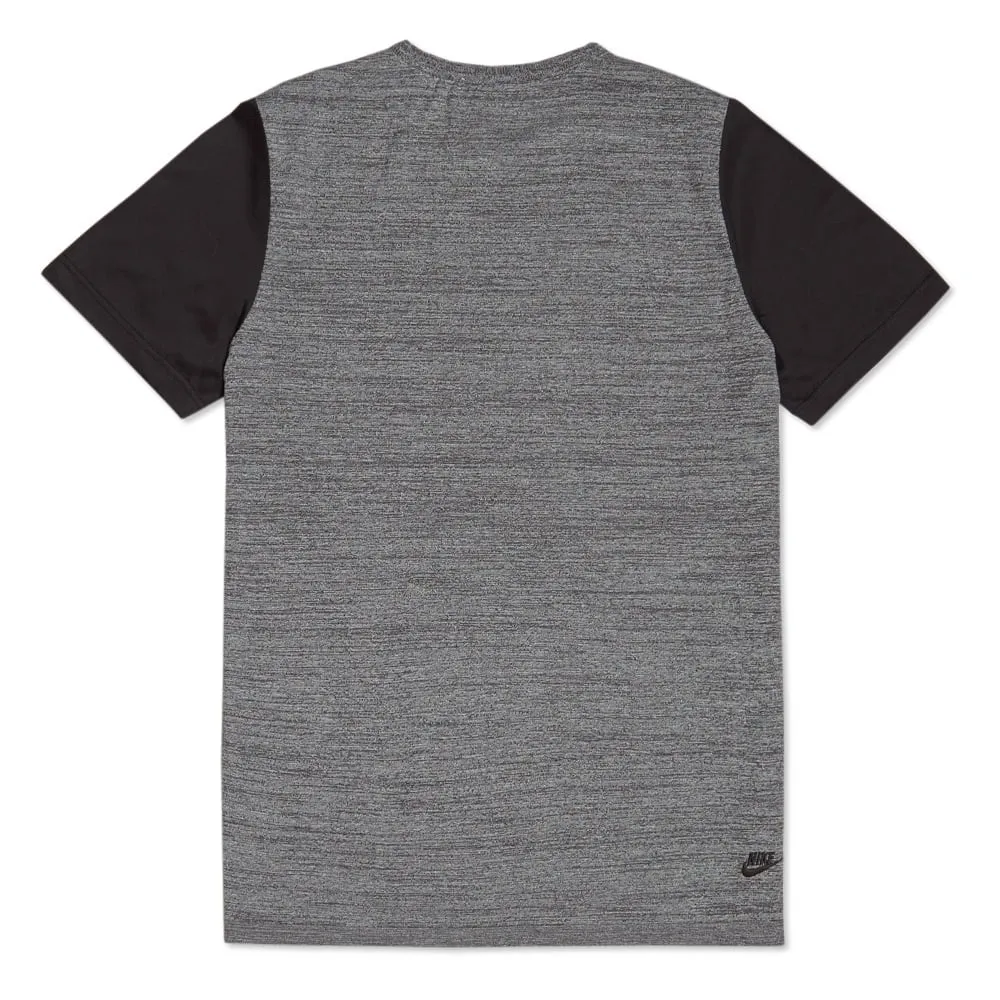 Nike White Label NSW Knit Tee in Black Melange & Black