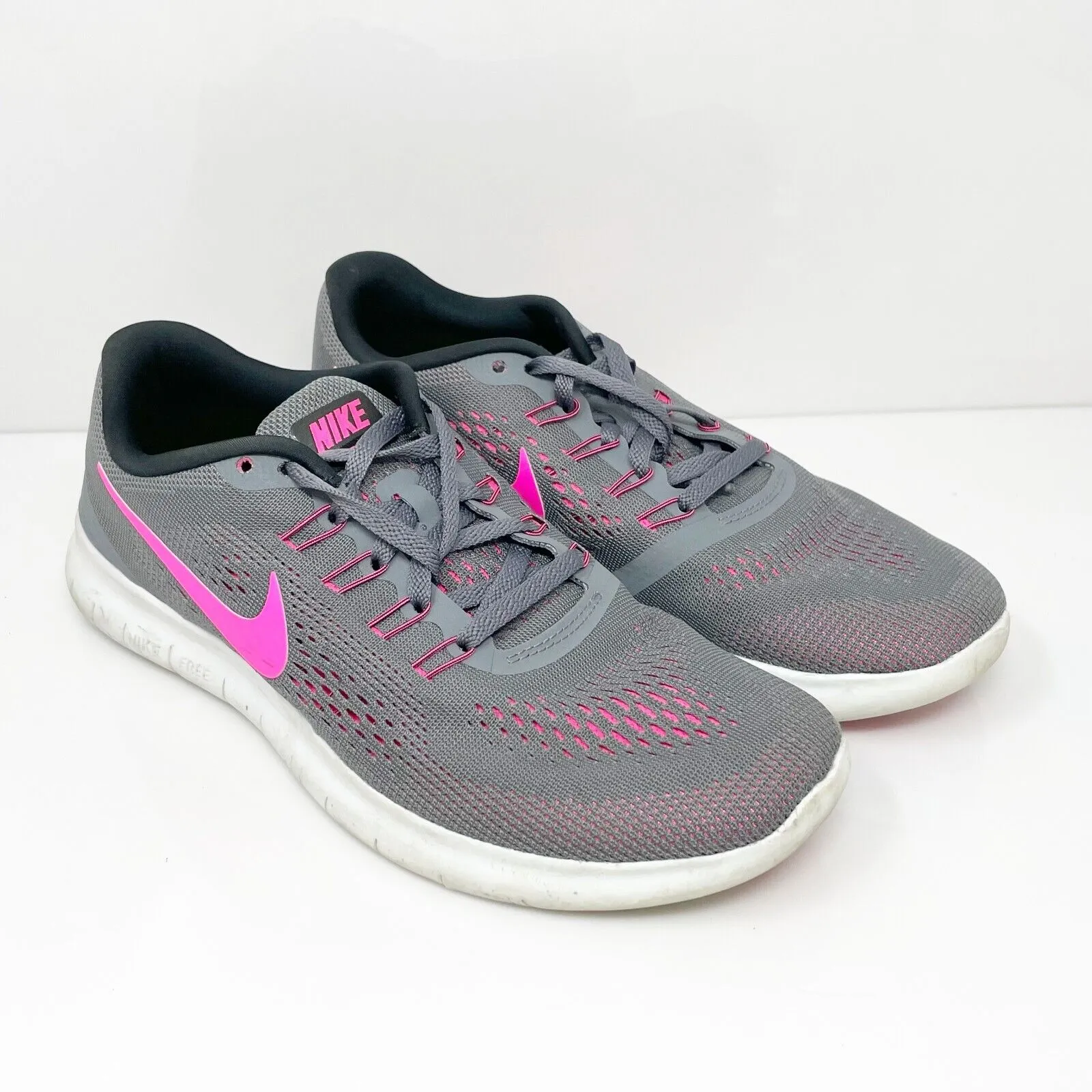 Nike Womens Free RN 831509-006 Gray Running Shoes Sneakers Size 8