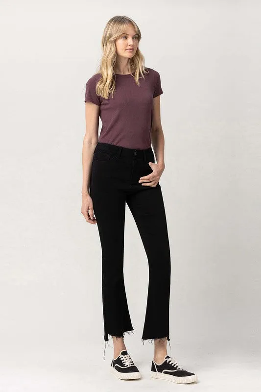 Noemi High Rise Crop Flare Stretch Jeans