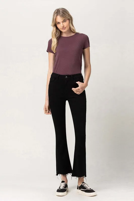 Noemi High Rise Crop Flare Stretch Jeans