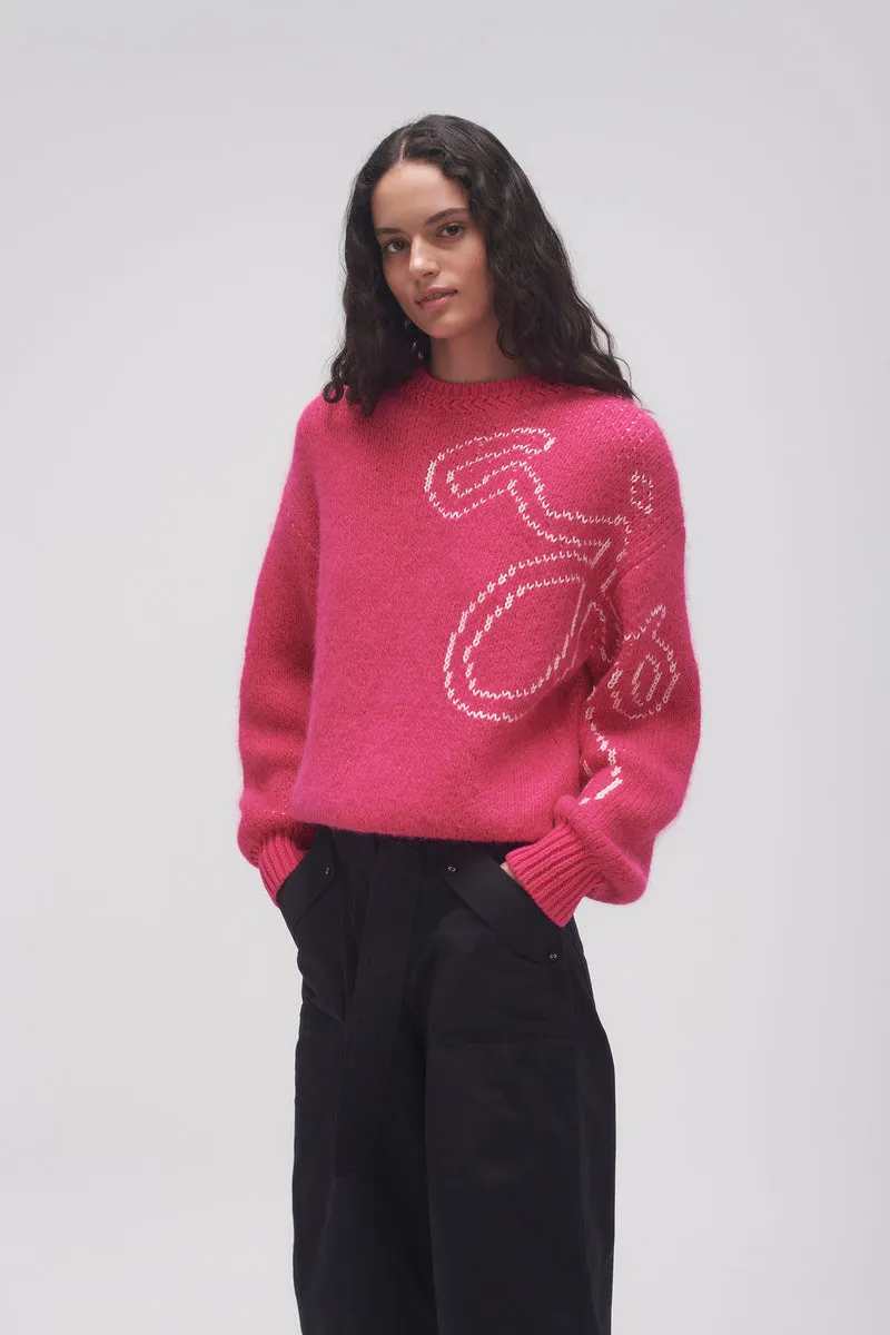 Nora Jacquard Jumper with Logo