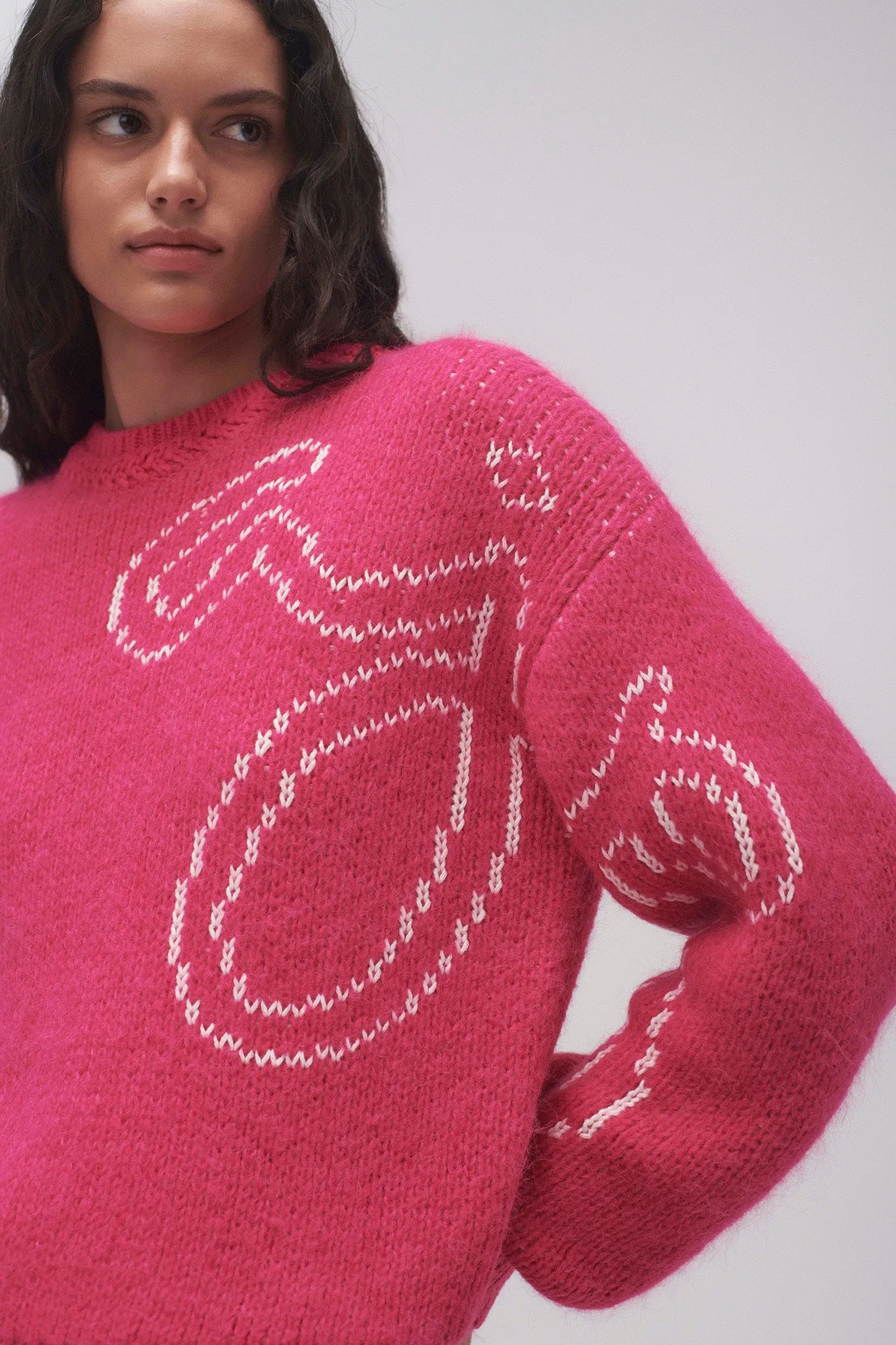 Nora Jacquard Jumper with Logo