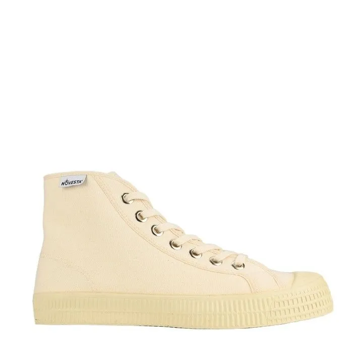 Novesta Star Dribble Mono Beige Hightop Trainers - Size 38/5