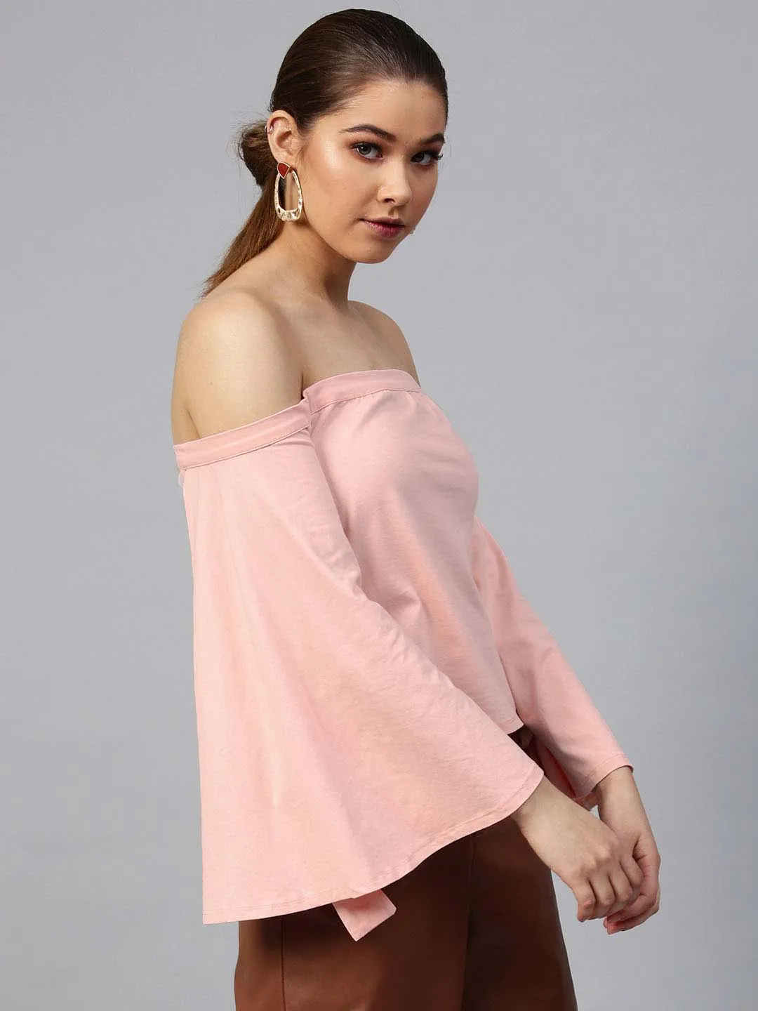 Off Shoulder Knitted Top