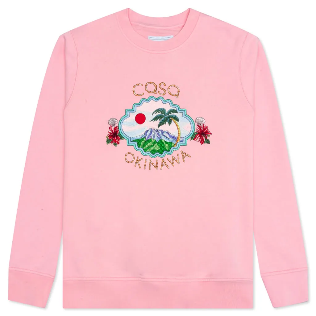 Pink Okinawa Embroidered Sweatshirt