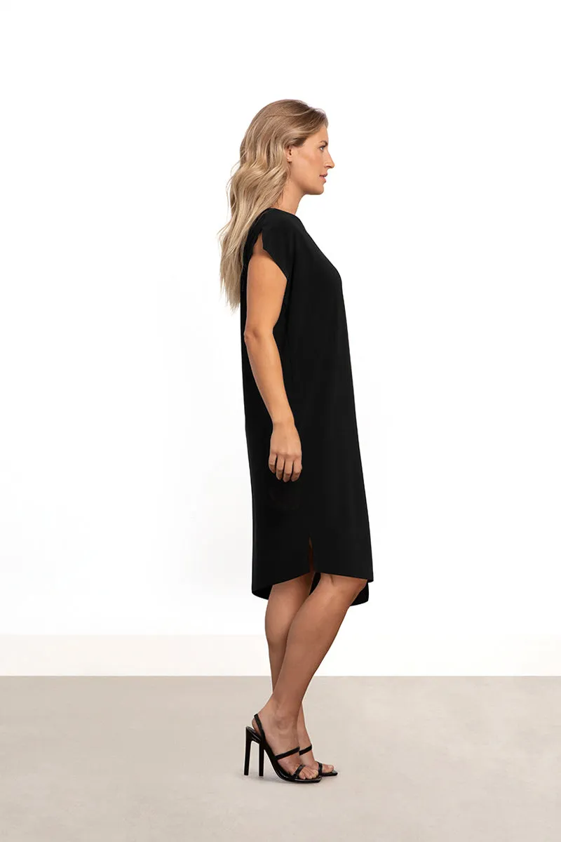 One Shoulder Boxy Dress | Black