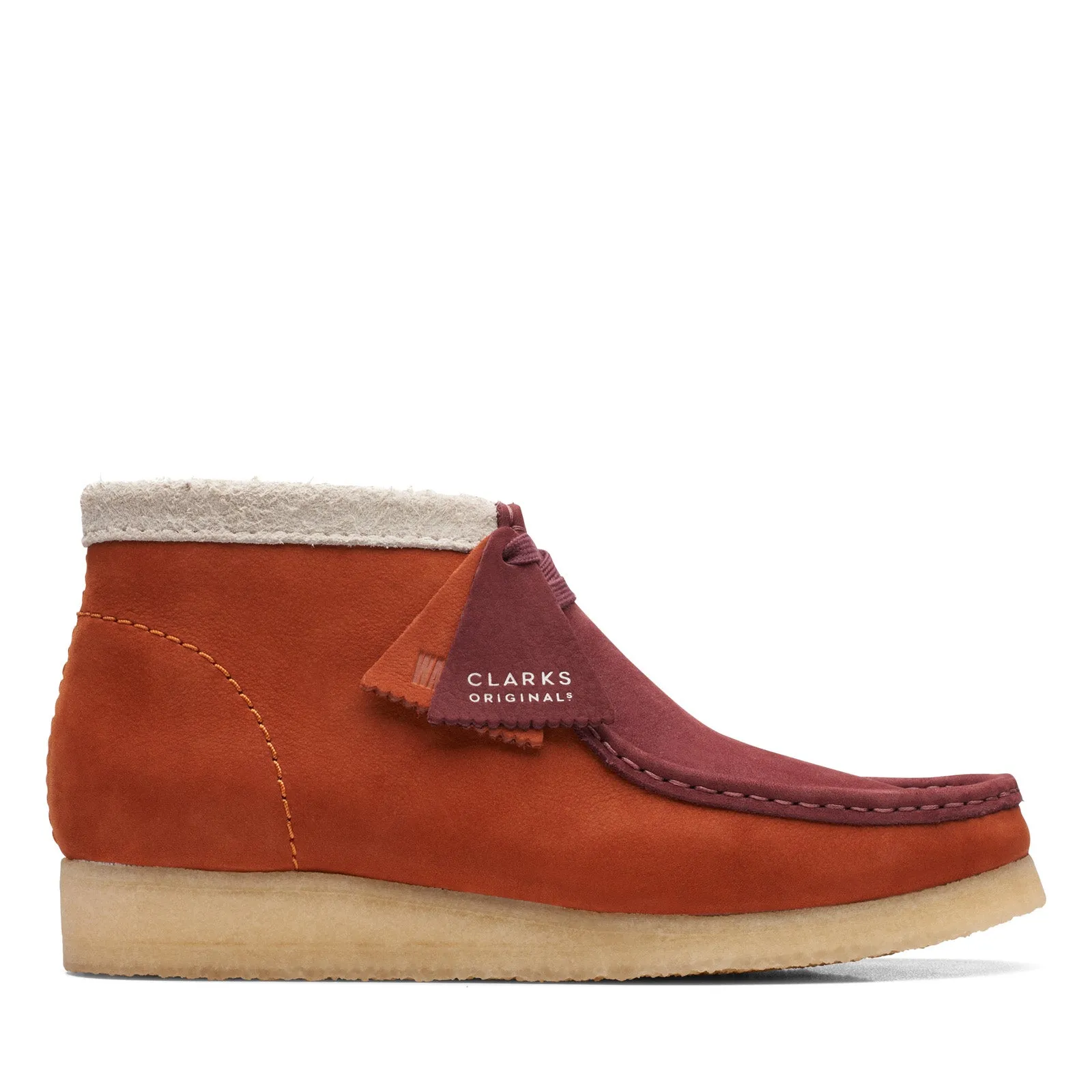 Orange Suede Men's Wallabee Chukka Boots by Clarks (Style 26168830)