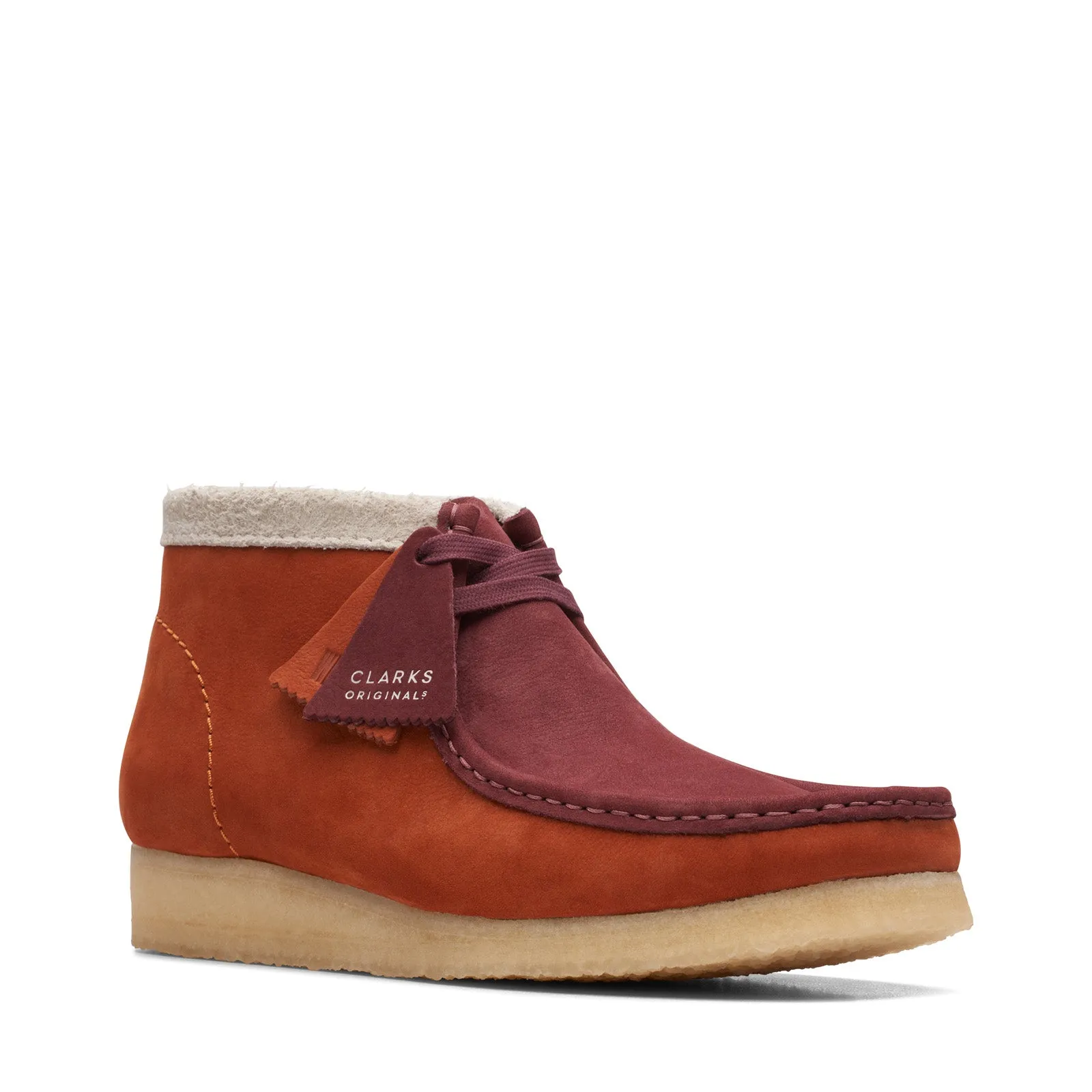 Orange Suede Men's Wallabee Chukka Boots by Clarks (Style 26168830)