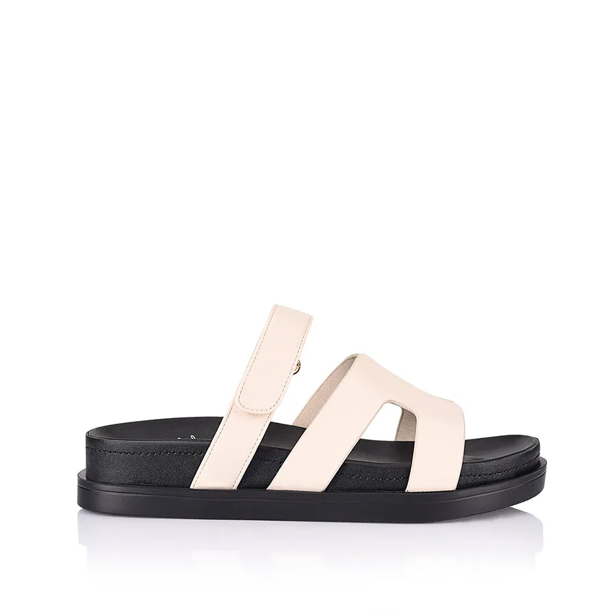 Oswald Footbed Slides - Bone