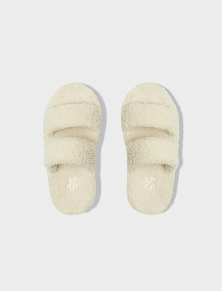 Papinelle - Boucle Strap Slides | Cream