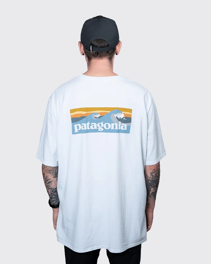 Patagonia Boardshort Logo Pocket Responsibili-tee alternative text: Patagonia Boardshort T-shirt with Logo Pocket