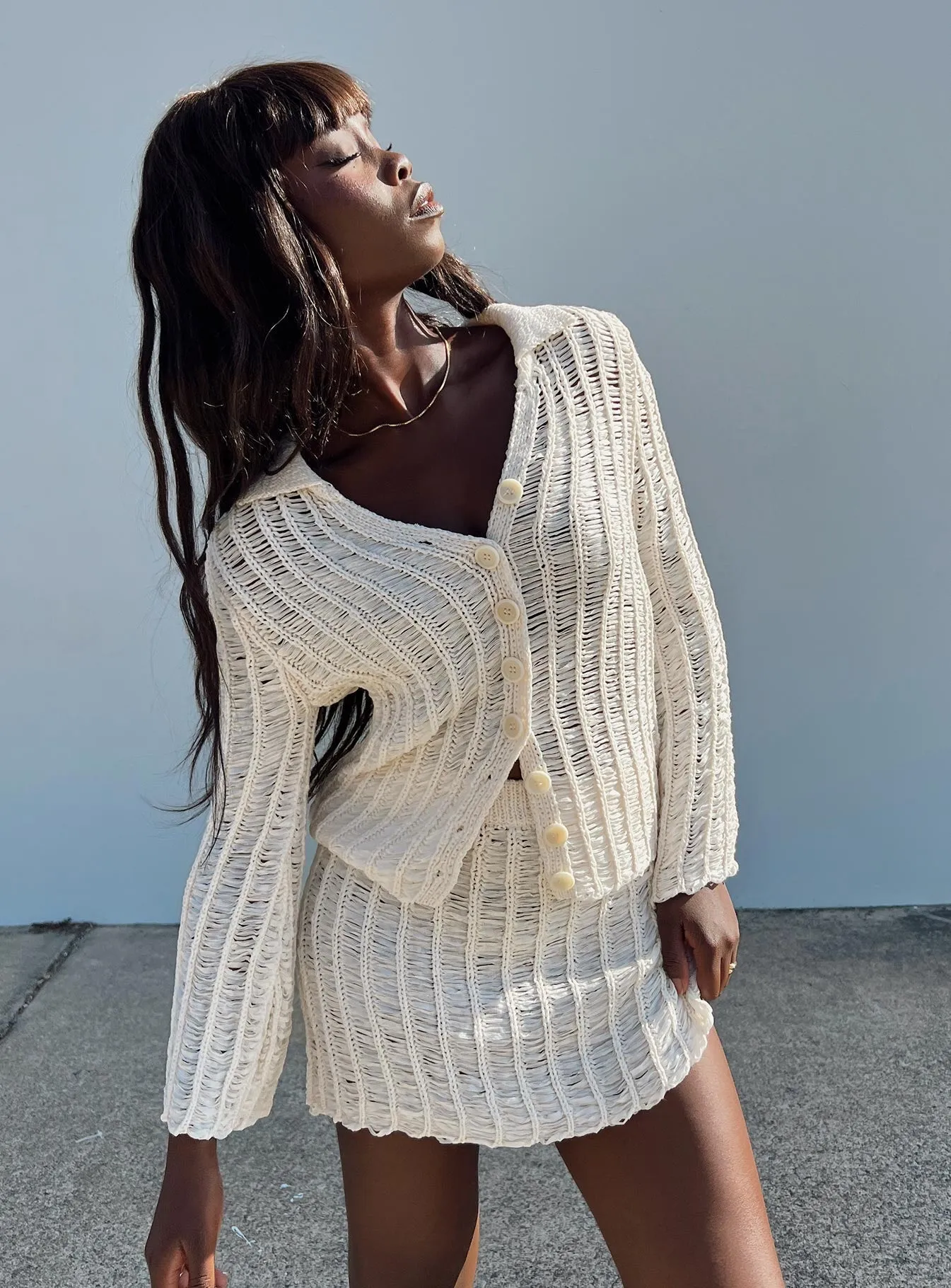 Beige Knit Set for Perfect Places