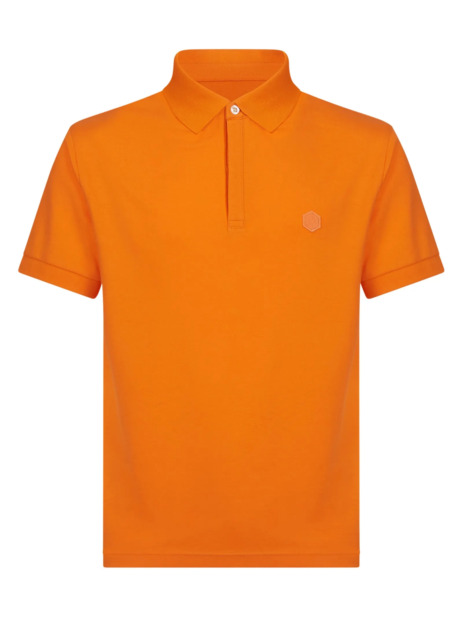 Persimmon Orange Eco Cotton Piquet Stretch Polo