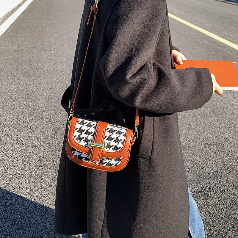 Personalized Checked Houndstooth Bag