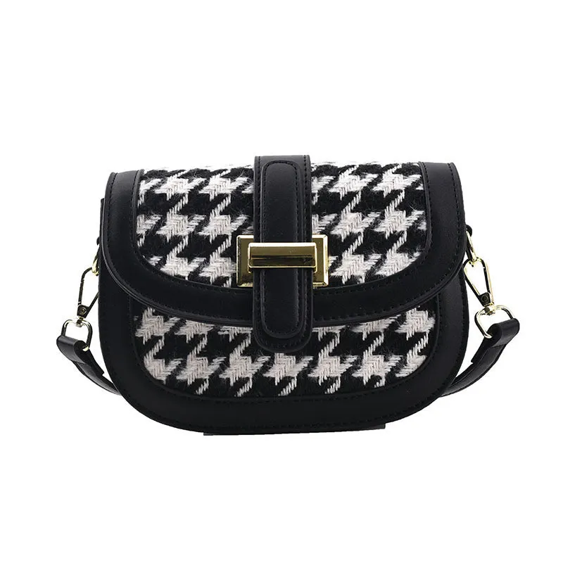 Personalized Checked Houndstooth Bag