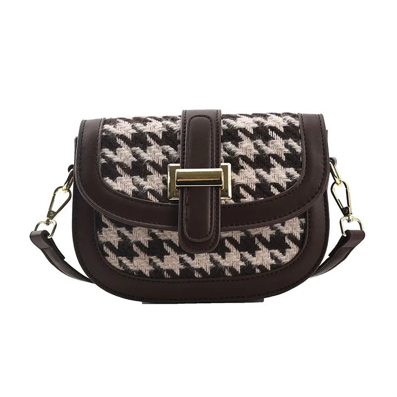 Personalized Checked Houndstooth Bag