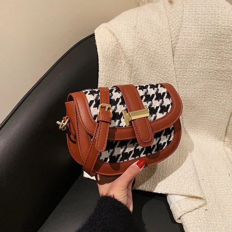 Personalized Checked Houndstooth Bag